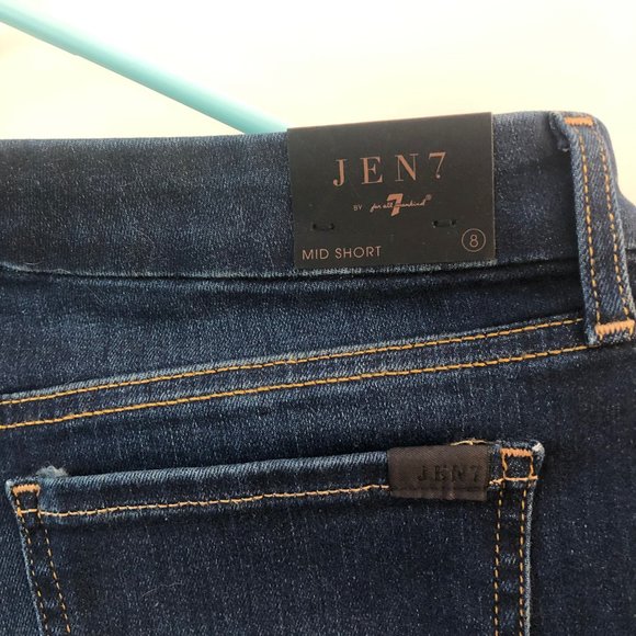 NWT JEN7 BY 7 FOR ALL MANKIND Teresa Fray Hem Short Size 8 - Picture 8 of 9